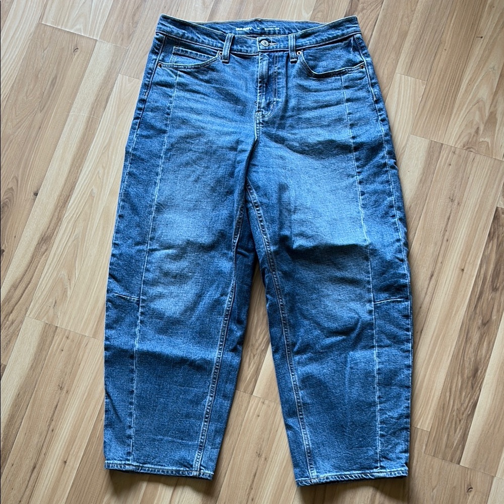 Old Navy Barrel Leg Blue Denim Jeans